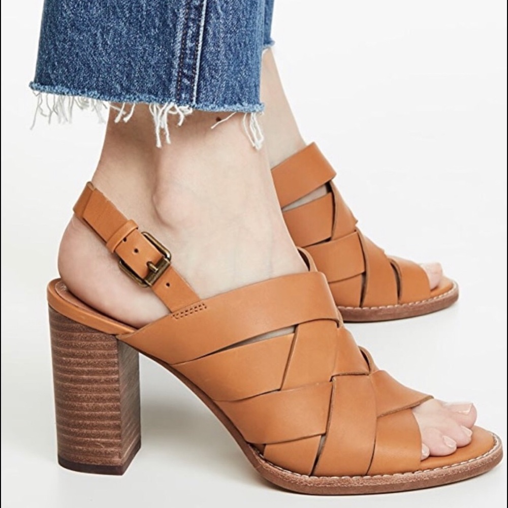 Madewell Cindy Strappy Sandal Brown Leather 10